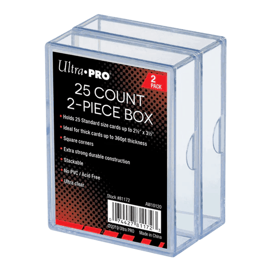 Ultra Pro 2-Piece Clear 25 Card Storage Box -