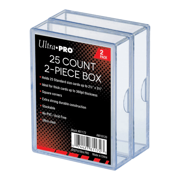 Ultra Pro 2-Piece Clear 25 Card Storage Box