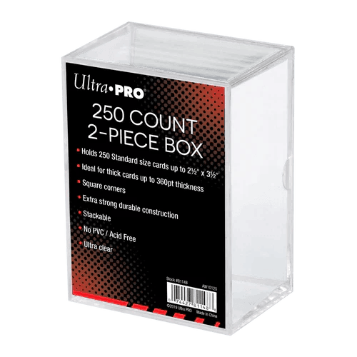 Ultra Pro 2-Piece Clear 250 Card Storage Box -