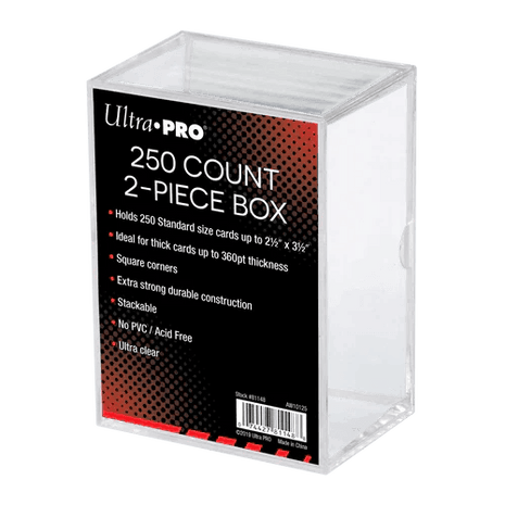 Ultra Pro 2-Piece Clear 250 Card Storage Box
