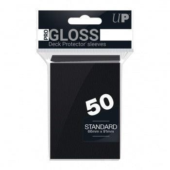 Ultra Pro - Gloss Deck Protectors Standard Size - Black - 50 pz