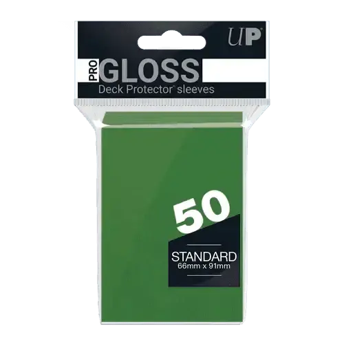 Ultra Pro - Gloss Deck Protectors Standard Size Green 50 pz