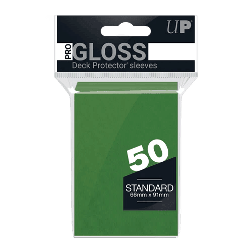 Ultra Pro - Gloss Deck Protectors Standard Size Green 50 pz