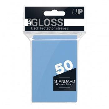 Ultra Pro - Gloss Deck Protectors Standard Size - Light Blue - 50 pz -