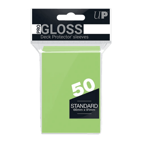 Ultra Pro - Gloss Deck Protectors Standard Size Lime Green 50 pz