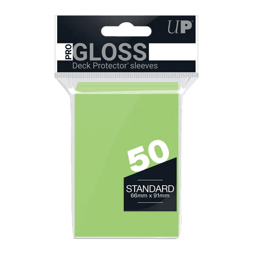 Ultra Pro - Gloss Deck Protectors Standard Size Lime Green 50 pz