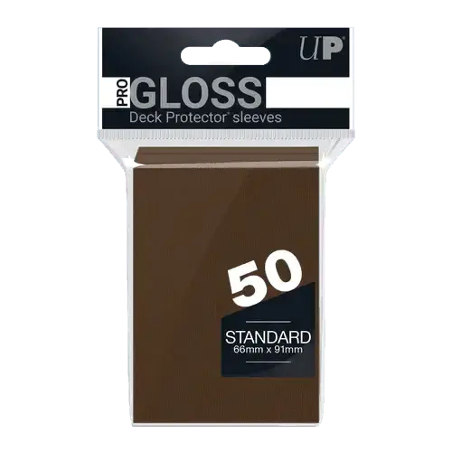 Ultra Pro - Gloss Deck Protectors Standard Size Marrone 50 pz