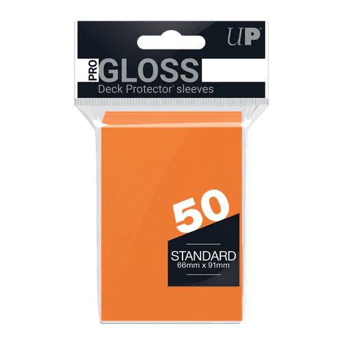 Ultra Pro - Gloss Deck Protectors Standard Size Orange 50 pz