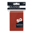 Ultra Pro - Gloss Deck Protectors Standard Size Rosso 50 pz