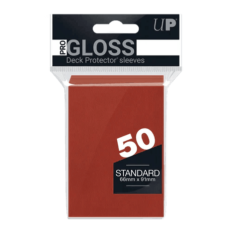 Ultra Pro - Gloss Deck Protectors Standard Size Rosso 50 pz