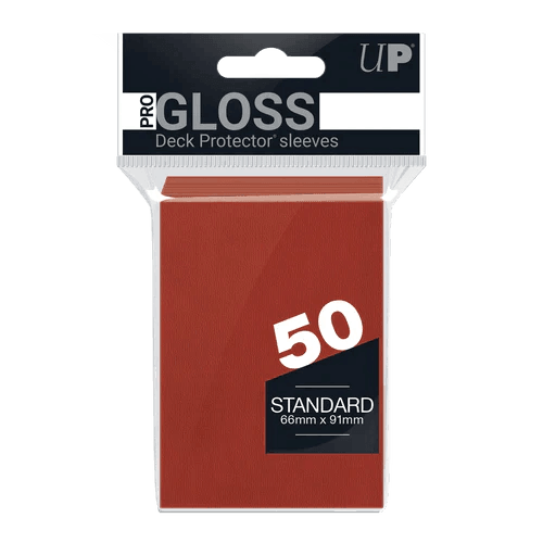 Ultra Pro - Gloss Deck Protectors Standard Size Rosso 50 pz
