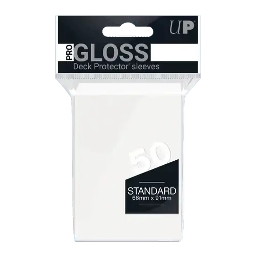Ultra Pro - Gloss Deck Protectors Standard Size White 50 pz