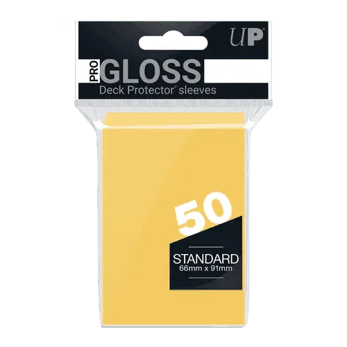Ultra Pro - Gloss Deck Protectors Standard Size Yellow 50 pz
