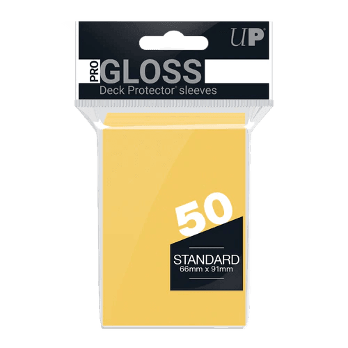 Ultra Pro - Gloss Deck Protectors Standard Size Yellow 50 pz