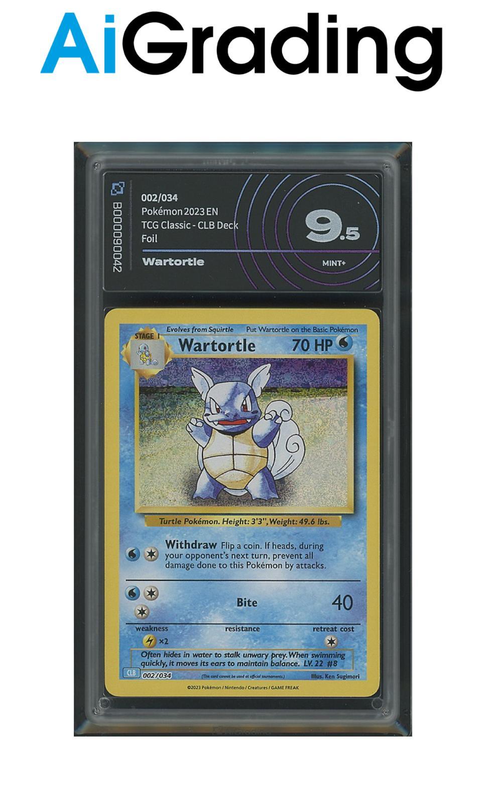 Wartortle Tcg Classic 002/034 Gradata AiGrading Voto 9,5 - B000090042 -